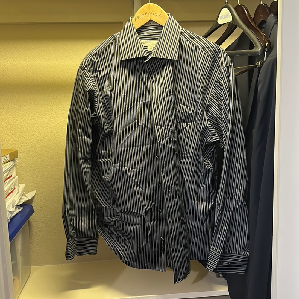 Pronto Uomo non-iron button down dress shirt large